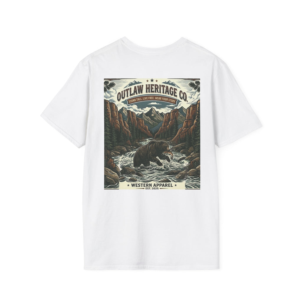 Outlaw Heritage Co Bear River Scene T-Shirt | Western Mountain Vintage