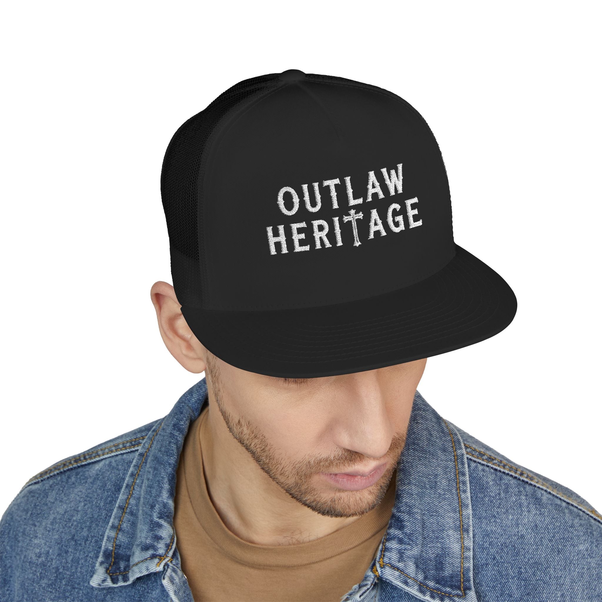Outlaw Heritage Co. Christian Cross Trucker Cap