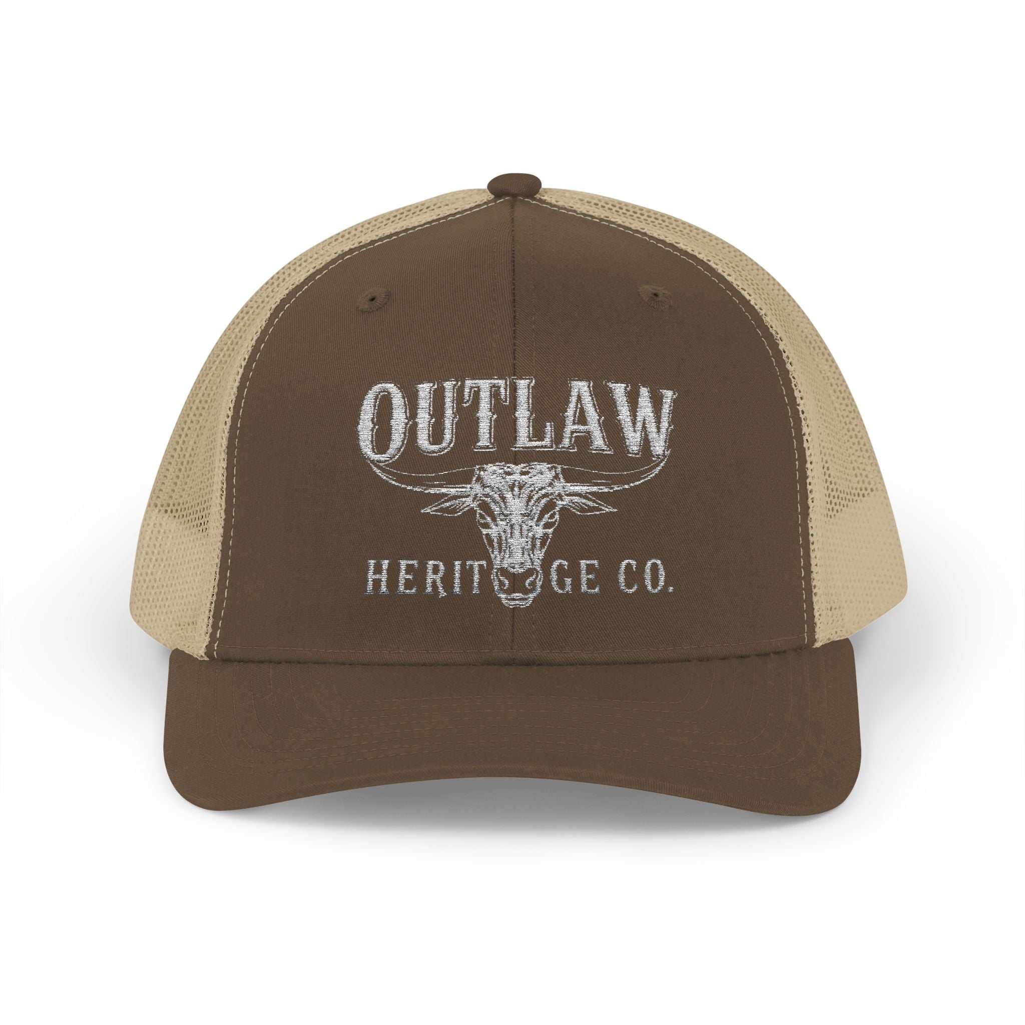 Outlaw Heritage Co.'s "White Bull" (Curved Brim)
