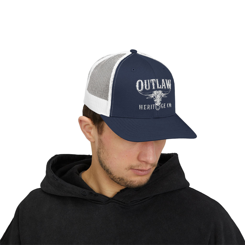 Outlaw Heritage Co.'s "White Bull" (Curved Brim)