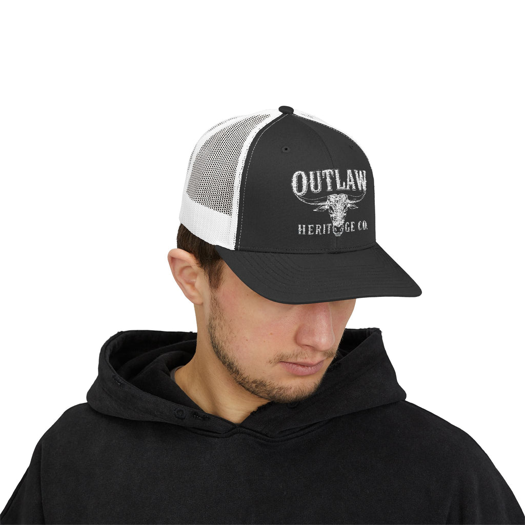 Outlaw Heritage Co.'s "White Bull" (Curved Brim)