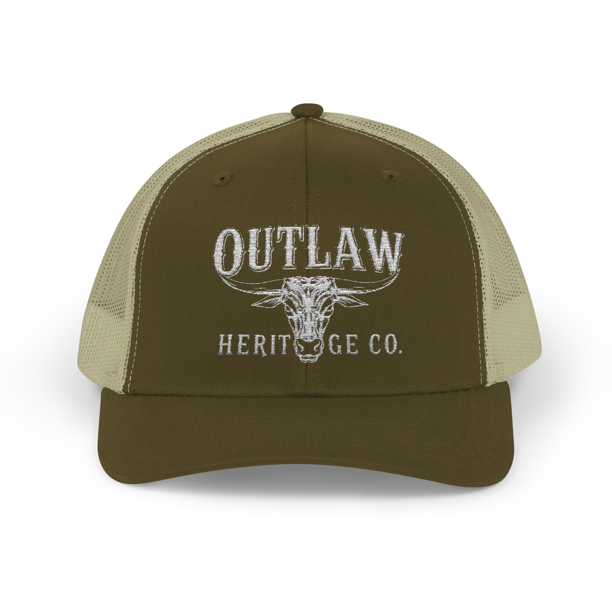 Outlaw Heritage Co.'s "White Bull" (Curved Brim)