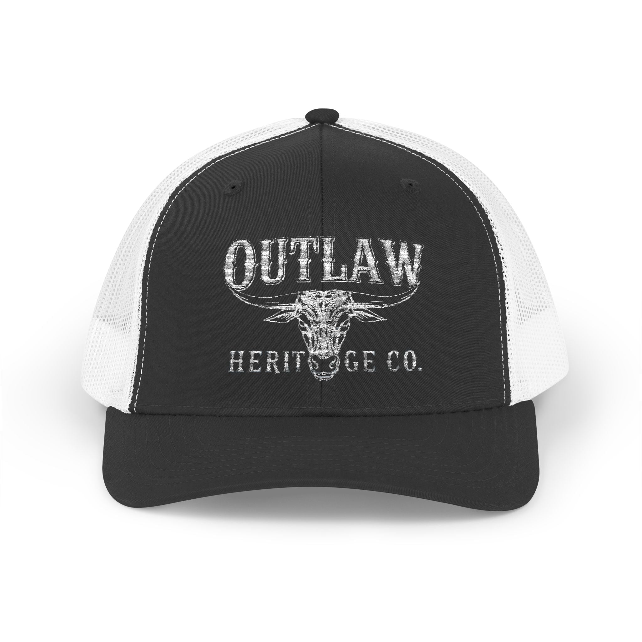 Outlaw Heritage Co.'s "White Bull" (Curved Brim)