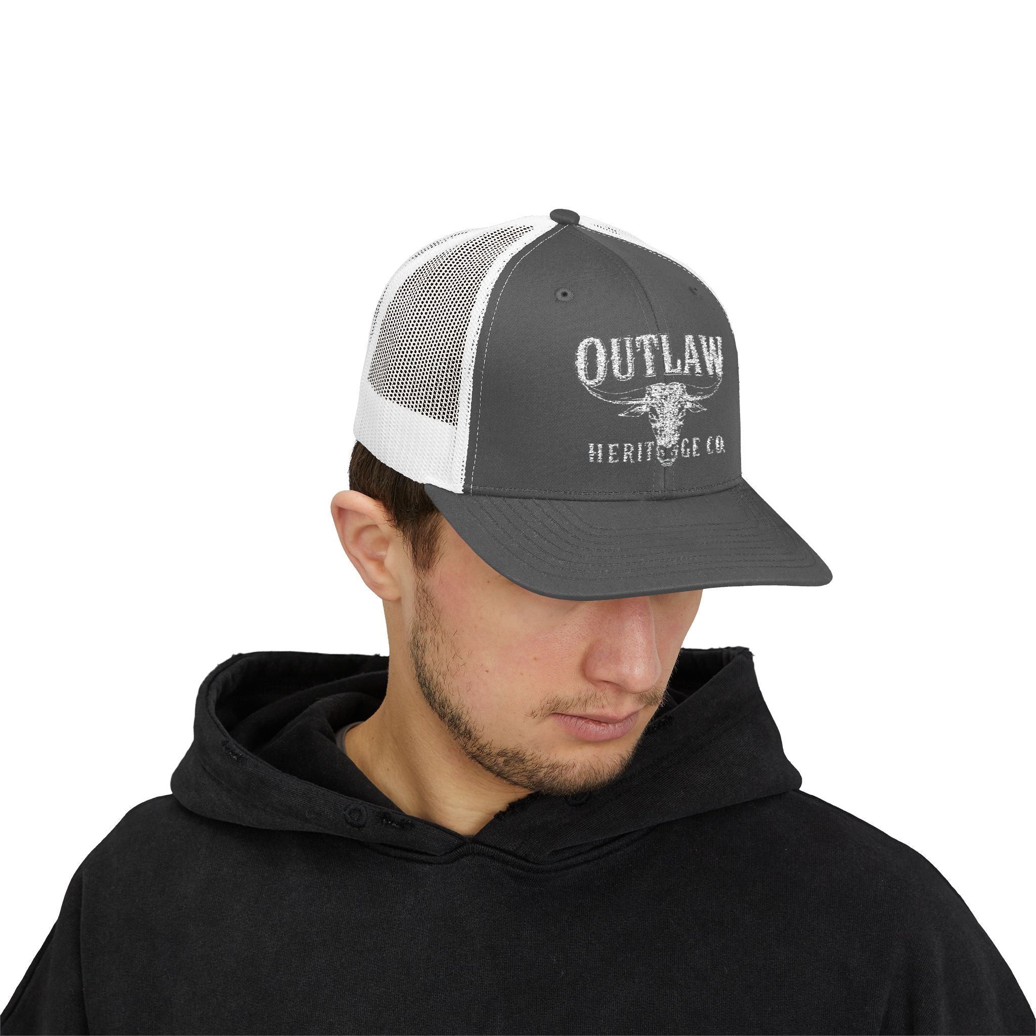 Outlaw Heritage Co.'s "White Bull" (Curved Brim)