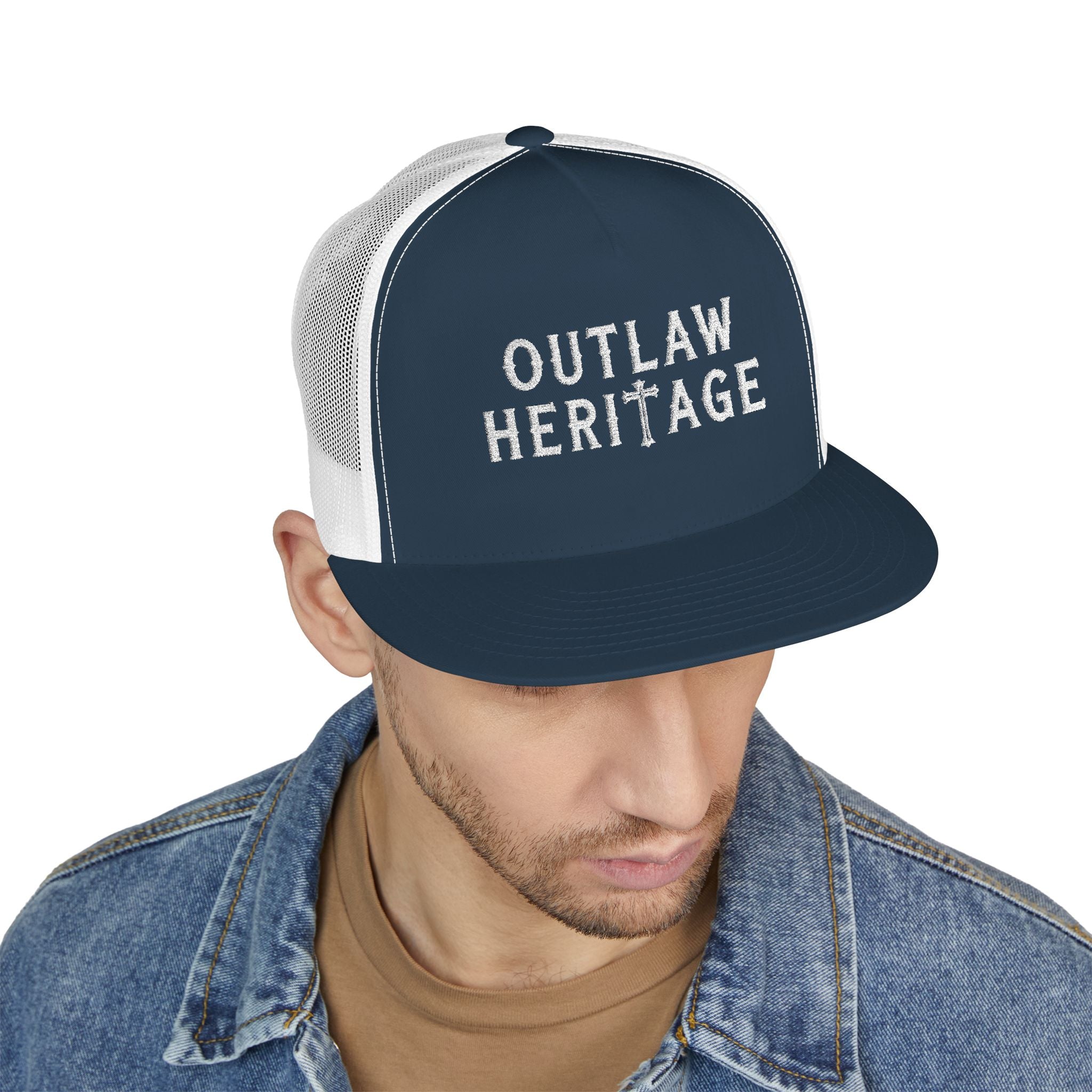 Outlaw Heritage Co. Christian Cross Trucker Cap